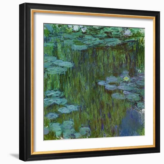 Waterlilies at Giverny, 1918-Claude Monet-Framed Giclee Print