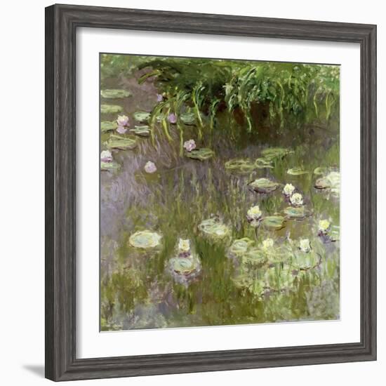 Waterlilies at Midday, 1918-Claude Monet-Framed Giclee Print