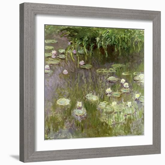 Waterlilies at Midday, 1918-Claude Monet-Framed Giclee Print