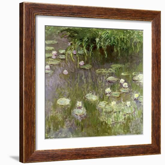 Waterlilies at Midday, 1918-Claude Monet-Framed Giclee Print