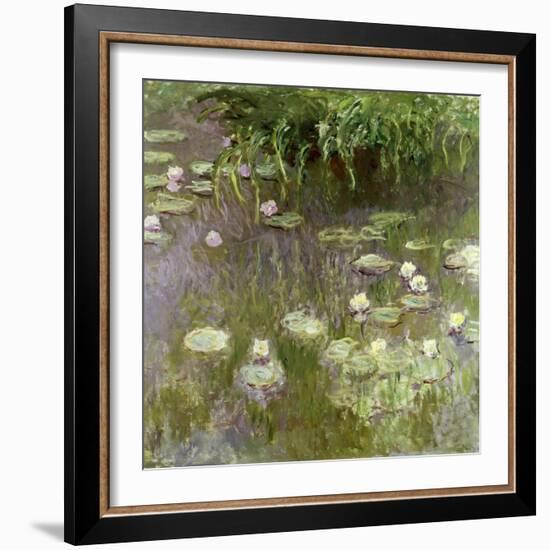 Waterlilies at Midday, 1918-Claude Monet-Framed Giclee Print