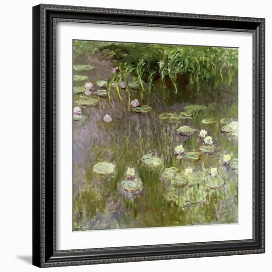 Waterlilies at Midday, 1918-Claude Monet-Framed Giclee Print