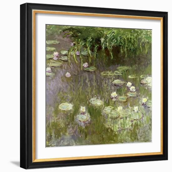 Waterlilies at Midday, 1918-Claude Monet-Framed Giclee Print