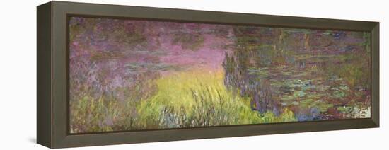 Waterlilies at Sunset, 1915-26 (Oil on Canvas)-Claude Monet-Framed Premier Image Canvas