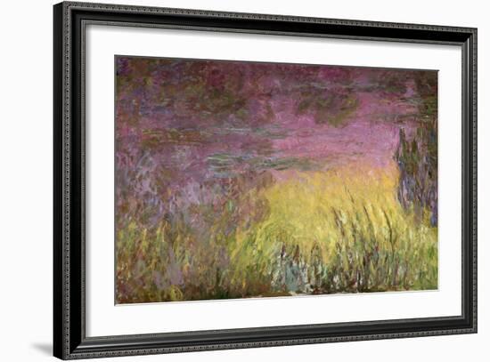 Waterlilies at Sunset, 1915-26-Claude Monet-Framed Giclee Print