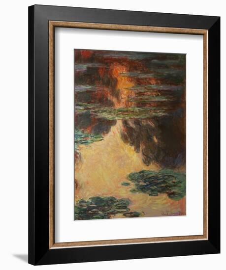 Waterlilies, Detail, 1907-Claude Monet-Framed Giclee Print