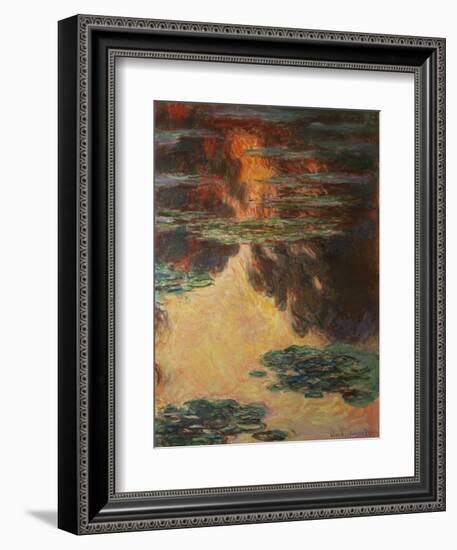 Waterlilies, Detail, 1907-Claude Monet-Framed Giclee Print