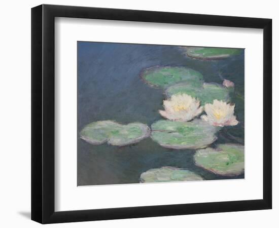 Waterlilies, Evening; Detail-Claude Monet-Framed Giclee Print