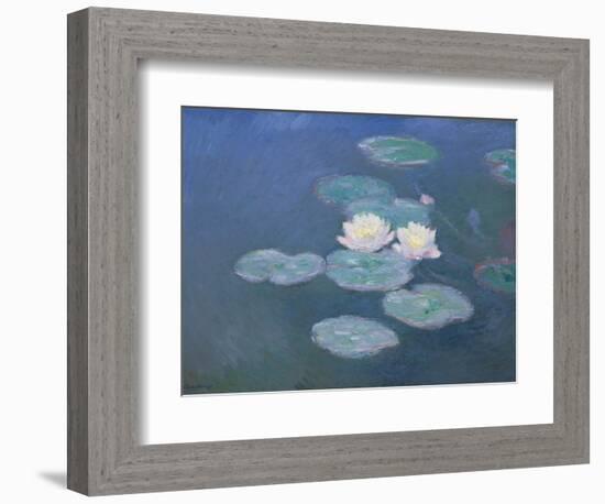 Waterlilies, Evening-Claude Monet-Framed Premium Giclee Print