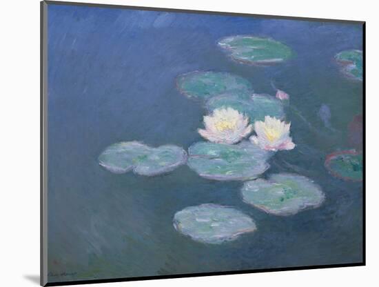 Waterlilies, Evening-Claude Monet-Mounted Premium Giclee Print