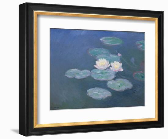 Waterlilies, Evening-Claude Monet-Framed Premium Giclee Print