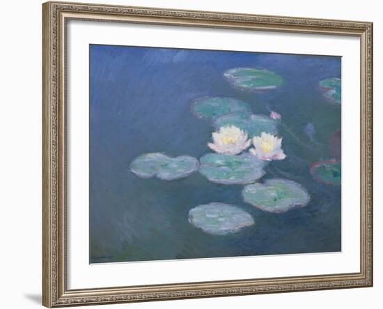 Waterlilies, Evening-Claude Monet-Framed Giclee Print