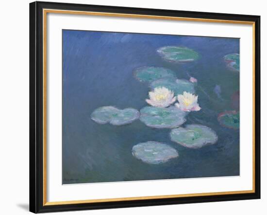 Waterlilies, Evening-Claude Monet-Framed Giclee Print