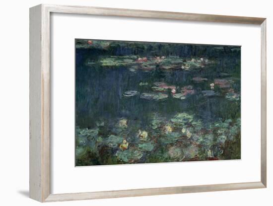 Waterlilies: Green Reflections, 1914-18 (Right Section)-Claude Monet-Framed Giclee Print