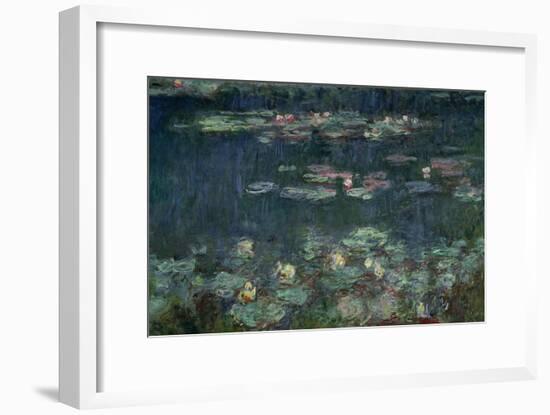 Waterlilies: Green Reflections, 1914-18 (Right Section)-Claude Monet-Framed Giclee Print