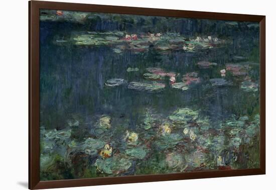 Waterlilies: Green Reflections, 1914-18 (Right Section)-Claude Monet-Framed Premium Giclee Print