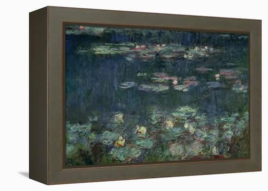 Waterlilies: Green Reflections, 1914-18 (Right Section)-Claude Monet-Framed Premier Image Canvas