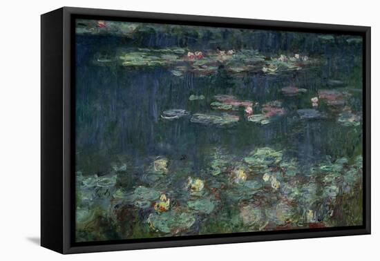 Waterlilies: Green Reflections, 1914-18 (Right Section)-Claude Monet-Framed Premier Image Canvas