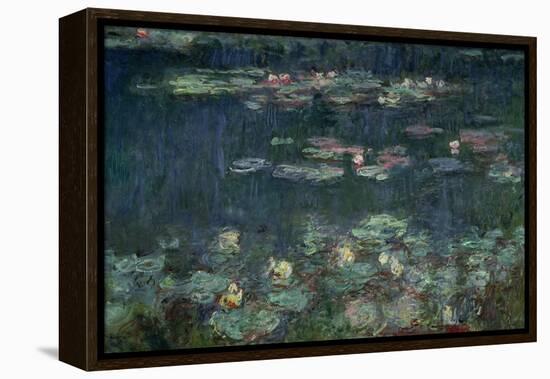 Waterlilies: Green Reflections, 1914-18 (Right Section)-Claude Monet-Framed Premier Image Canvas
