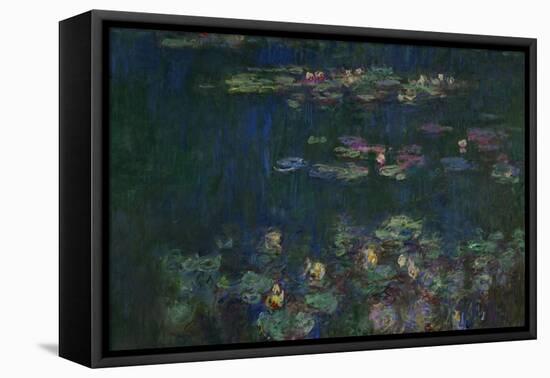 Waterlilies, Green Reflections, 1914-1918-Claude Monet-Framed Premier Image Canvas