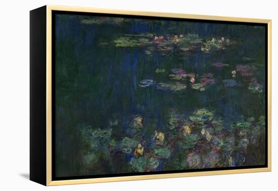 Waterlilies, Green Reflections, 1914-1918-Claude Monet-Framed Premier Image Canvas