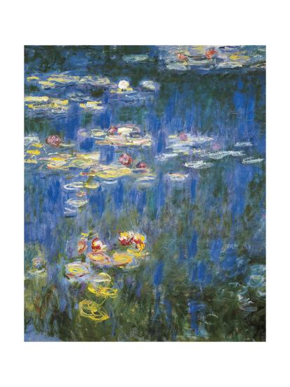 Waterlilies Green Reflections Art Print By Claude Monet Waterlilies Green Reflections Art Print By Claude Monet