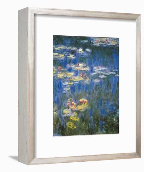 Waterlilies: Green Reflections-Claude Monet-Framed Premium Giclee Print