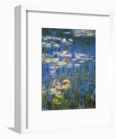 Waterlilies: Green Reflections-Claude Monet-Framed Premium Giclee Print