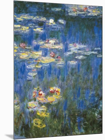 Waterlilies: Green Reflections-Claude Monet-Mounted Art Print