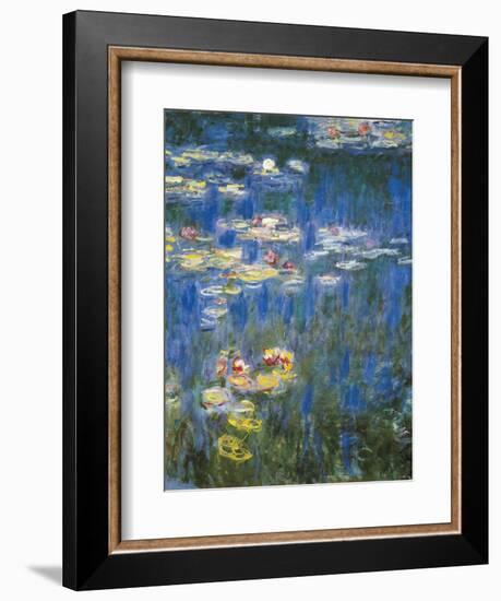 Waterlilies: Green Reflections-Claude Monet-Framed Art Print