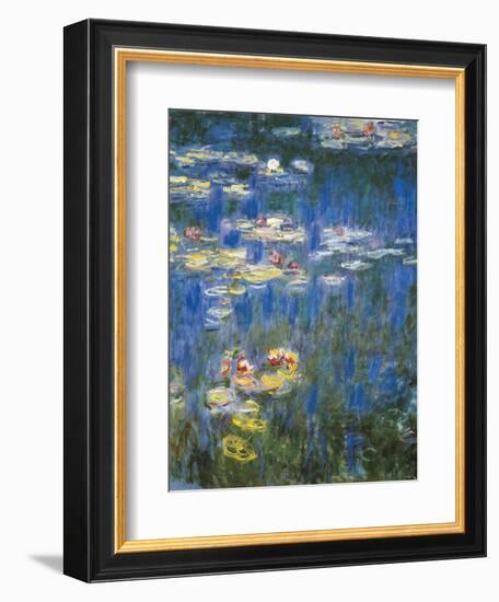 Waterlilies: Green Reflections-Claude Monet-Framed Art Print