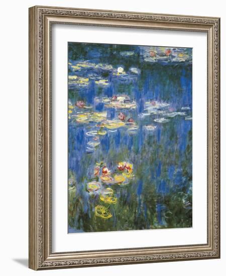 Waterlilies: Green Reflections-Claude Monet-Framed Art Print