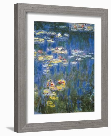 Waterlilies: Green Reflections-Claude Monet-Framed Art Print