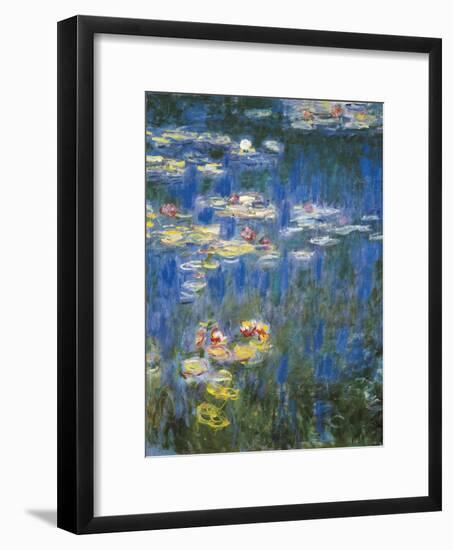 Waterlilies: Green Reflections-Claude Monet-Framed Art Print