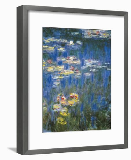 Waterlilies: Green Reflections-Claude Monet-Framed Art Print