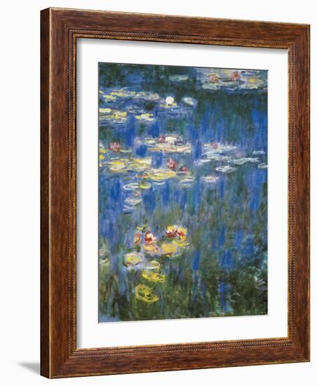 Waterlilies: Green Reflections-Claude Monet-Framed Art Print