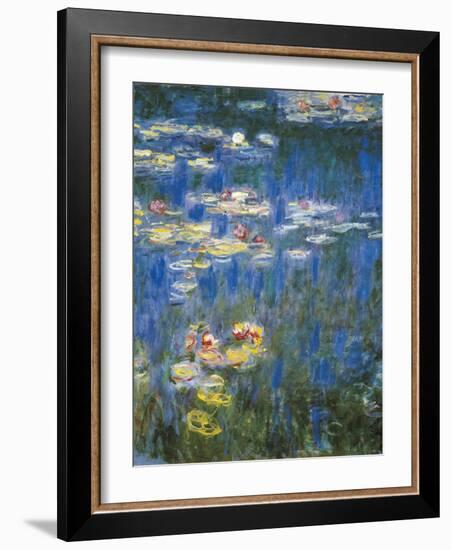 Waterlilies: Green Reflections-Claude Monet-Framed Art Print