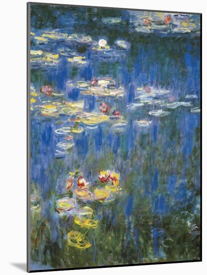 Waterlilies: Green Reflections-Claude Monet-Mounted Art Print