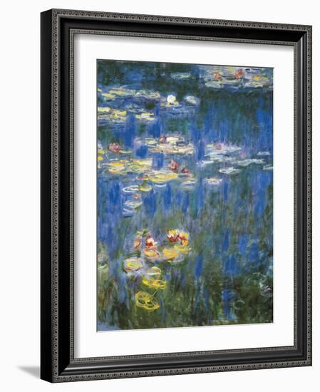 Waterlilies: Green Reflections-Claude Monet-Framed Art Print