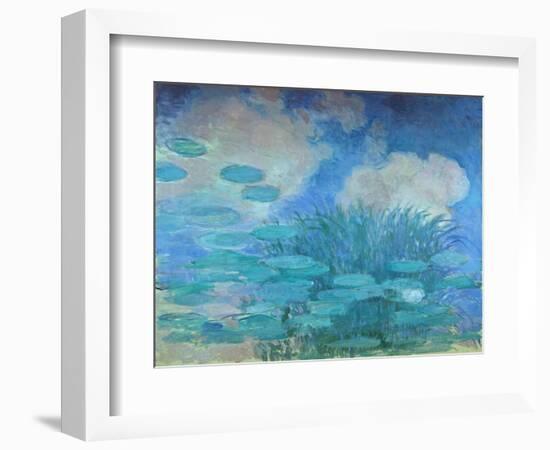 Waterlilies, (Harmony in Blue), 1914-1917-Claude Monet-Framed Giclee Print