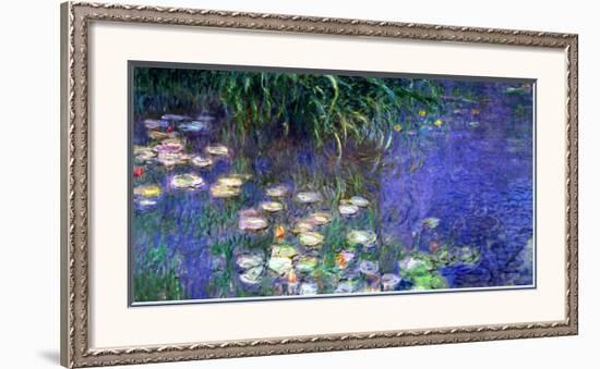 Waterlilies (Les Nympheas), Study of the Morning Water-Claude Monet-Framed Giclee Print