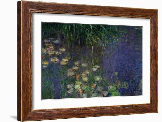 Waterlilies (Les Nympheas), Study of the Morning Water-Claude Monet-Framed Giclee Print