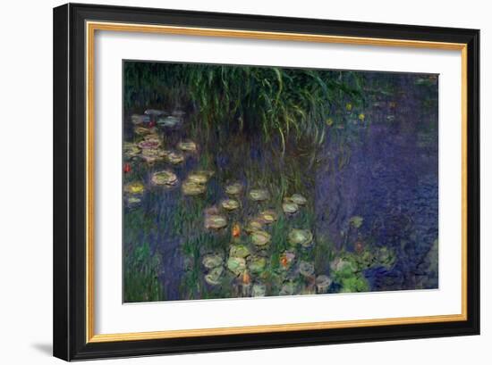 Waterlilies (Les Nympheas), Study of the Morning Water-Claude Monet-Framed Giclee Print