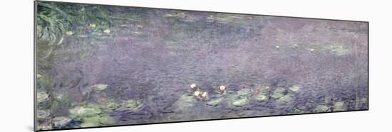 Waterlilies: Morning, 1914-18 (Centre Left Section)-Claude Monet-Mounted Giclee Print