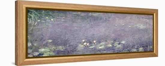 Waterlilies: Morning, 1914-18 (Centre Left Section)-Claude Monet-Framed Premier Image Canvas