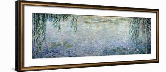 Waterlilies: Morning with Weeping Willows, Detail of the Central Section, 1915-26-Claude Monet-Framed Giclee Print