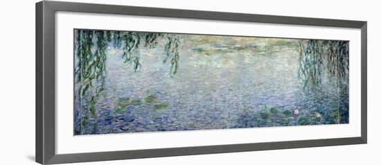 Waterlilies: Morning with Weeping Willows, Detail of the Central Section, 1915-26-Claude Monet-Framed Giclee Print