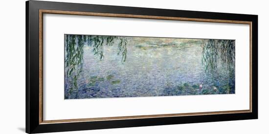 Waterlilies: Morning with Weeping Willows, Detail of the Central Section, 1915-26-Claude Monet-Framed Giclee Print