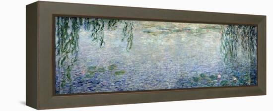 Waterlilies: Morning with Weeping Willows, Detail of the Central Section, 1915-26-Claude Monet-Framed Premier Image Canvas