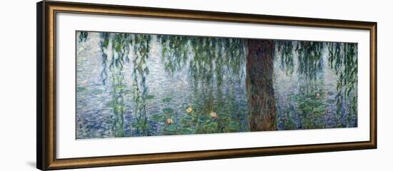 Waterlilies: Morning with Weeping Willows, Detail of the Left Section, 1915-26-Claude Monet-Framed Giclee Print